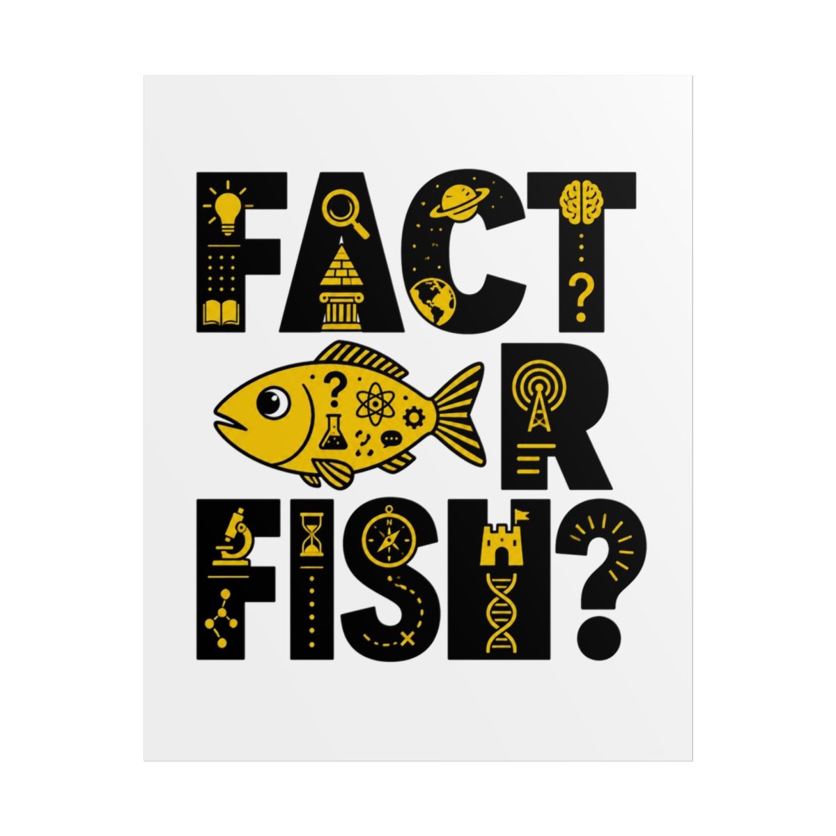 No Such Thing as a Fish "Fact or Fish?" Poster