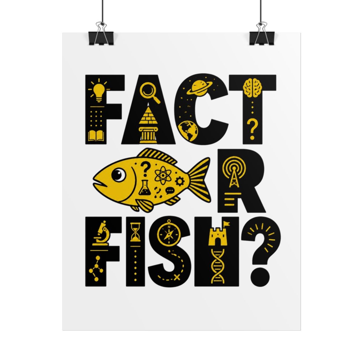 No Such Thing as a Fish "Fact or Fish?" Poster